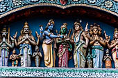 The great Chola temples of Tamil Nadu - the Sri Meenakshi-Sundareshwarar Temple of Madurai. the entrance to the Ashta Shakti Mandapa, Hall of Eight Goddesses, the marriage of Minakshi and Sundareshvara. 